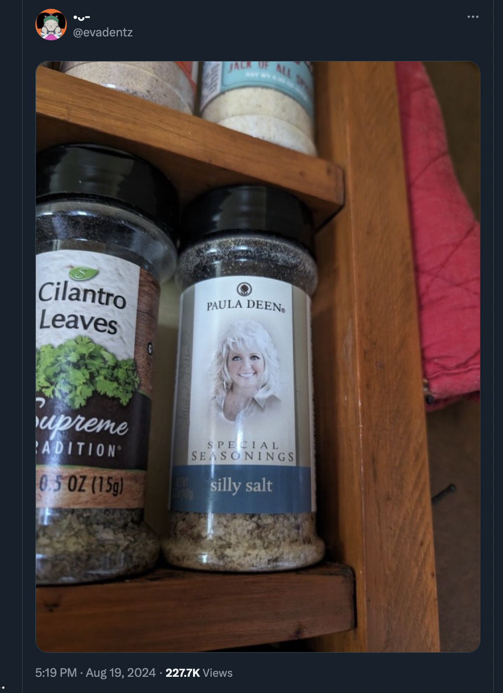 possum - 1618 Cilantro Leaves Paula Deen, upreme Adition 0.50Z 15 Special Se Sonings silly salt Views